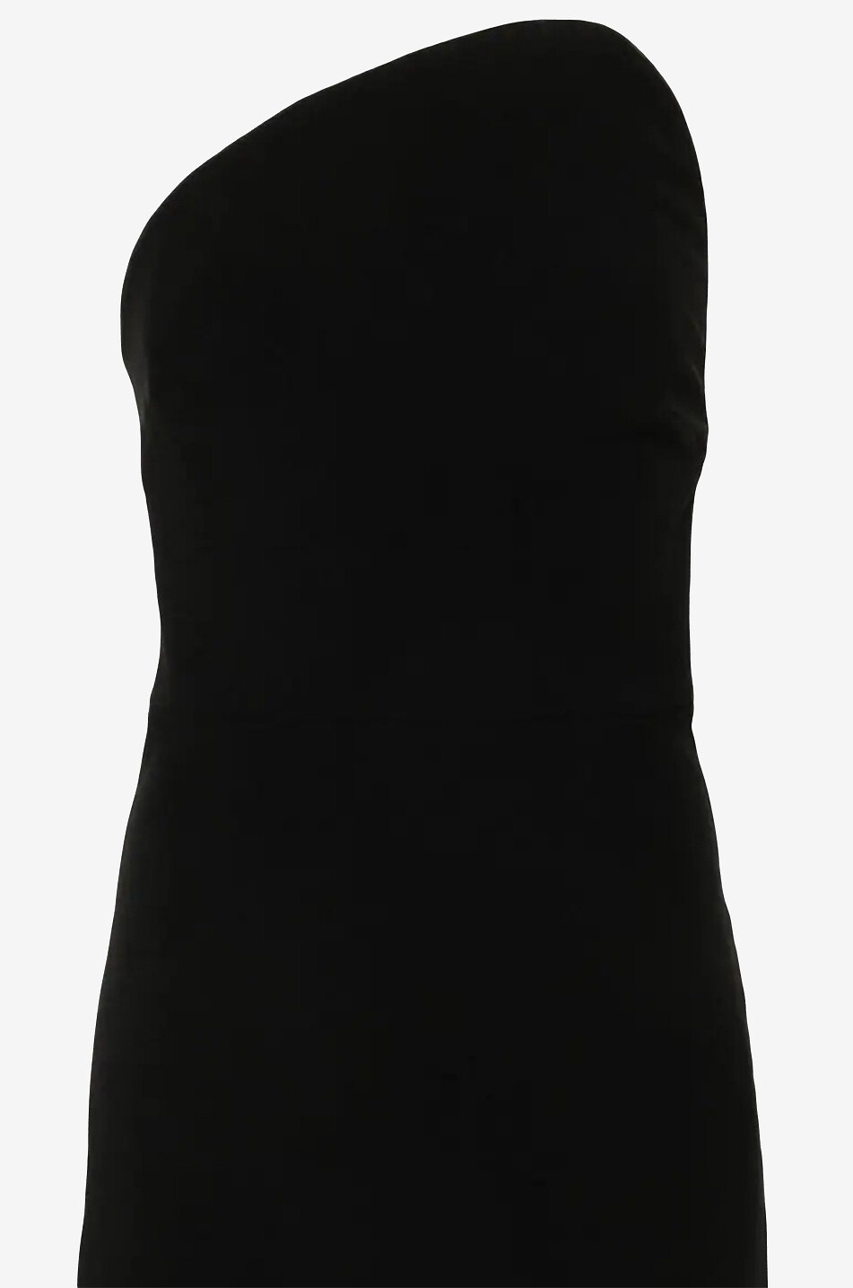 Langes asymmetrisches Bustierkleid aus Crêpe The Eve