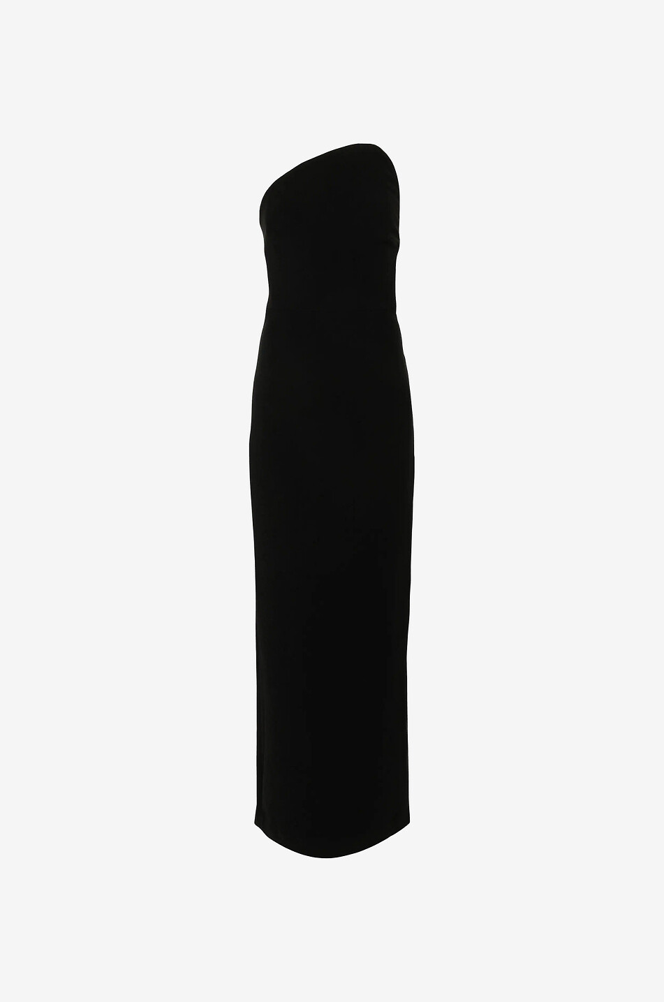 Langes asymmetrisches Bustierkleid aus Crêpe The Eve