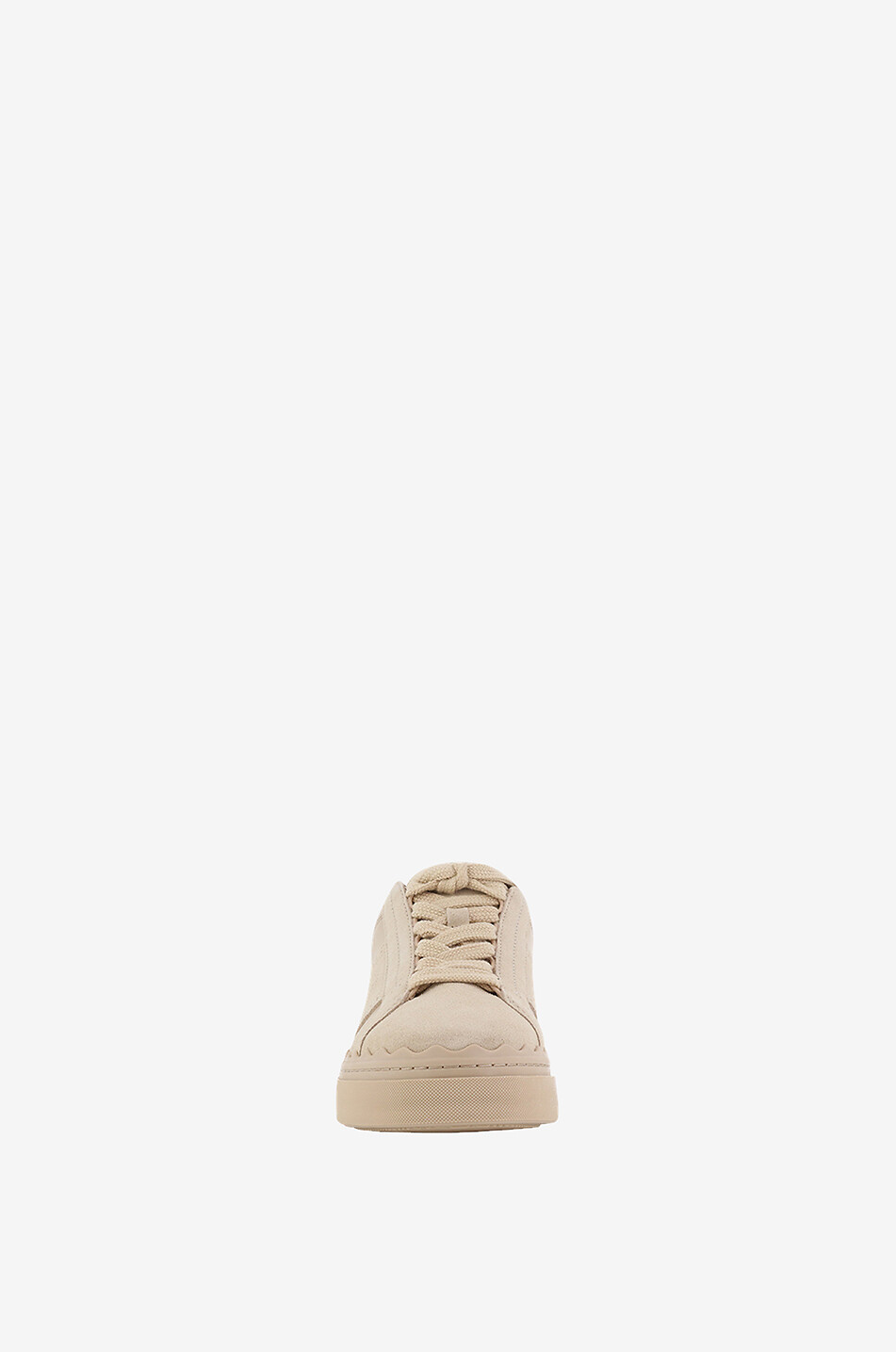 CHLOE Niedrige Materialmix-Schnürsneakers Lauren Damen Hellbeige 2