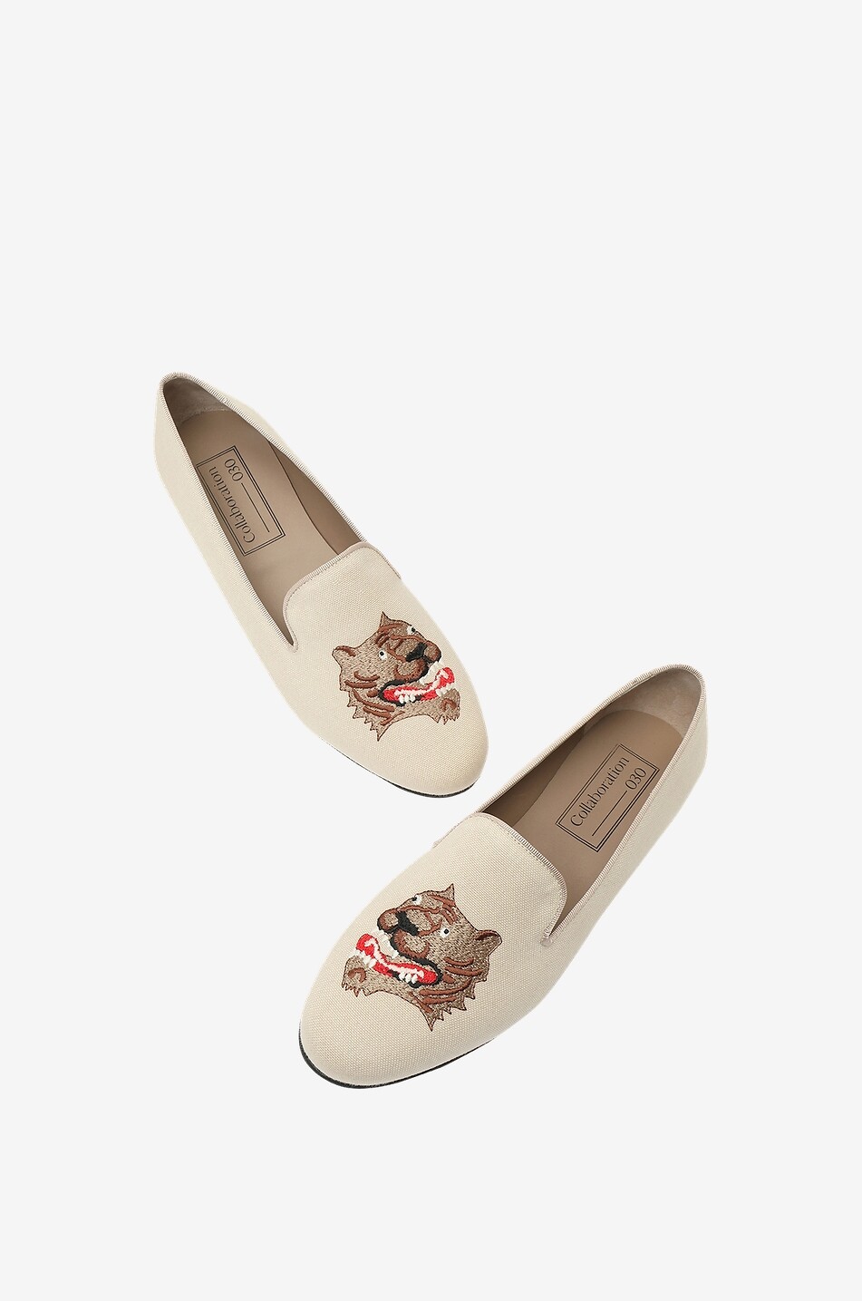 Bestickte Canvas-Smoking-Slippers Ukrainian Tiger Slipper