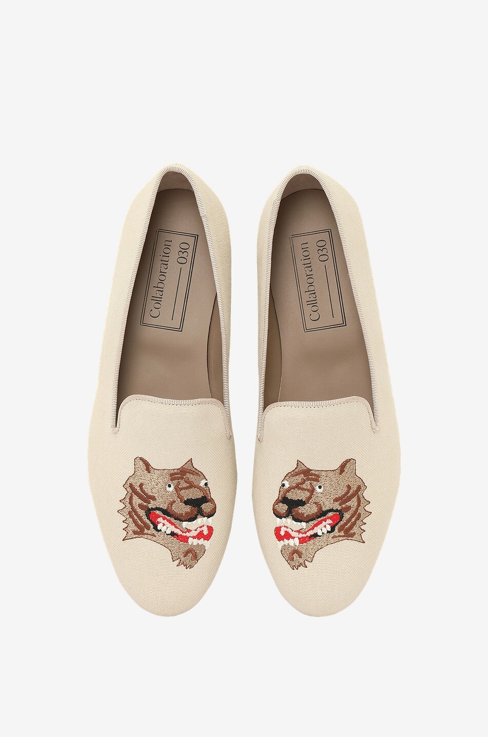 Mocassins en toile brodée Ukrainian Tiger Slipper