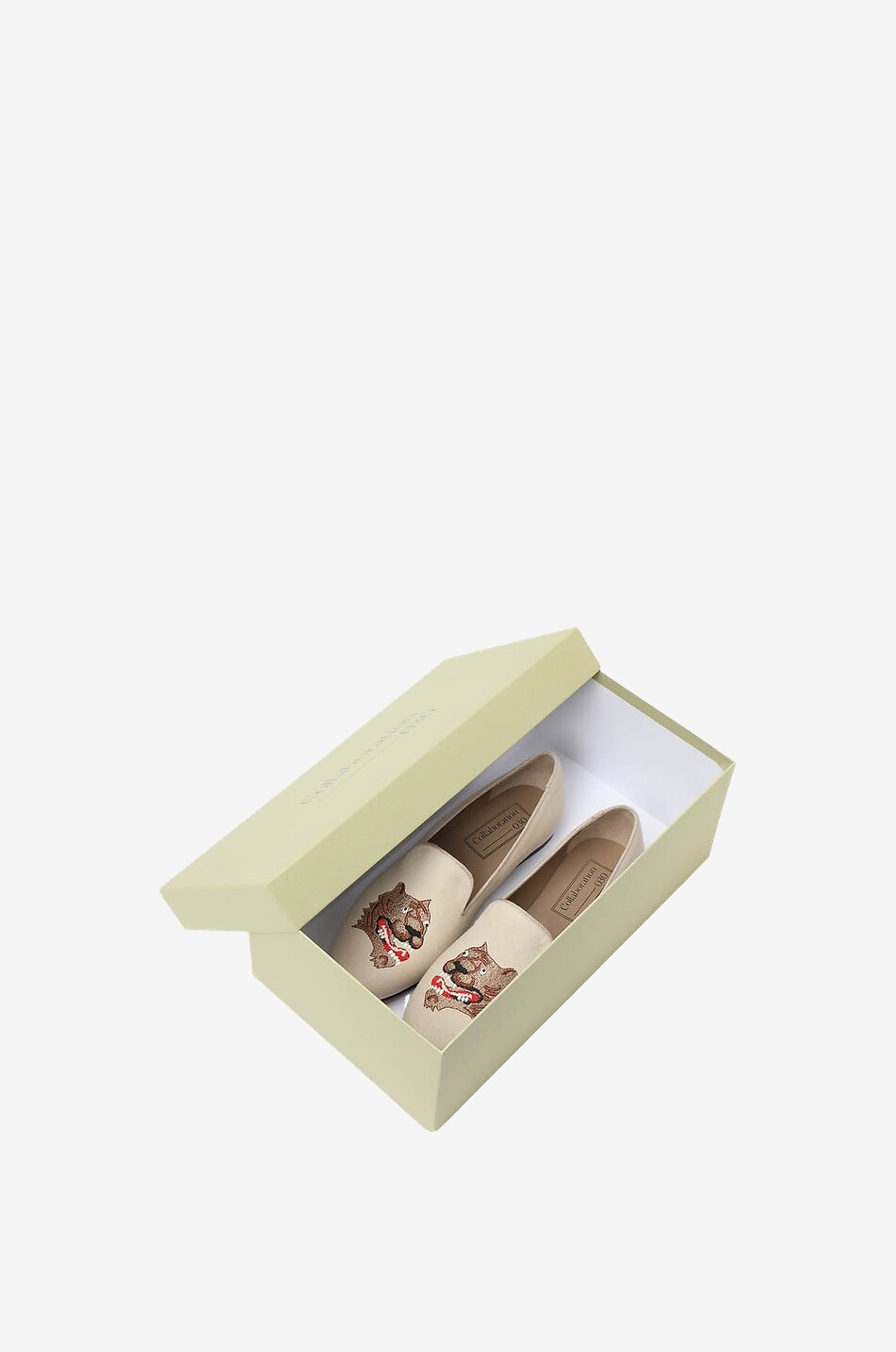 Bestickte Canvas-Smoking-Slippers Ukrainian Tiger Slipper