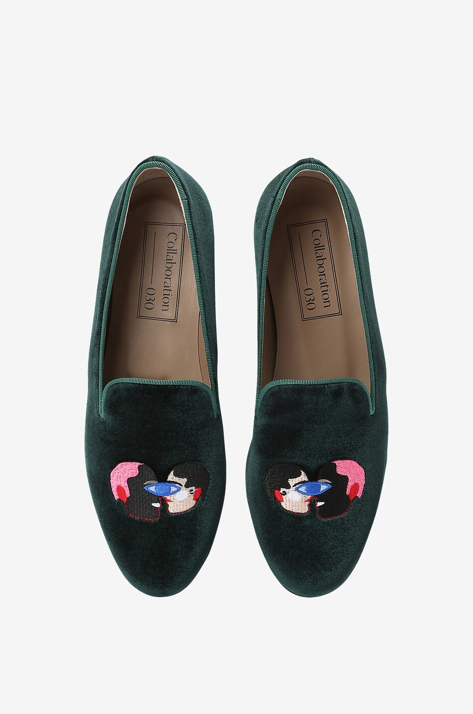 Mocassins en velours brodé Amor Velvet