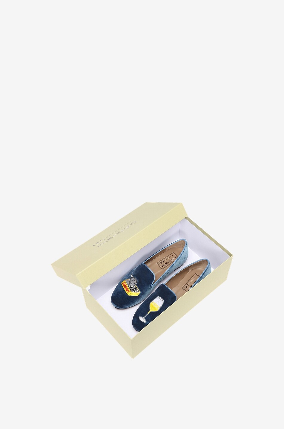 Mocassins en velours brodé The Sardines Slippers