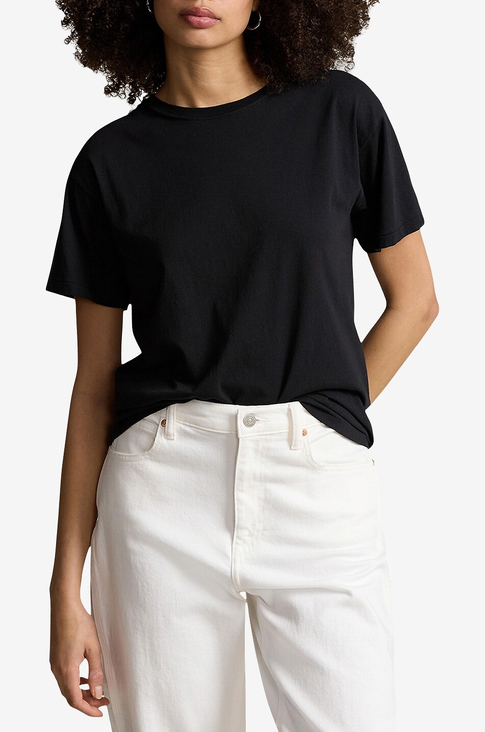 POLO RALPH LAUREN T-shirt à manches courtes en jersey de coton Femme NOIR 2