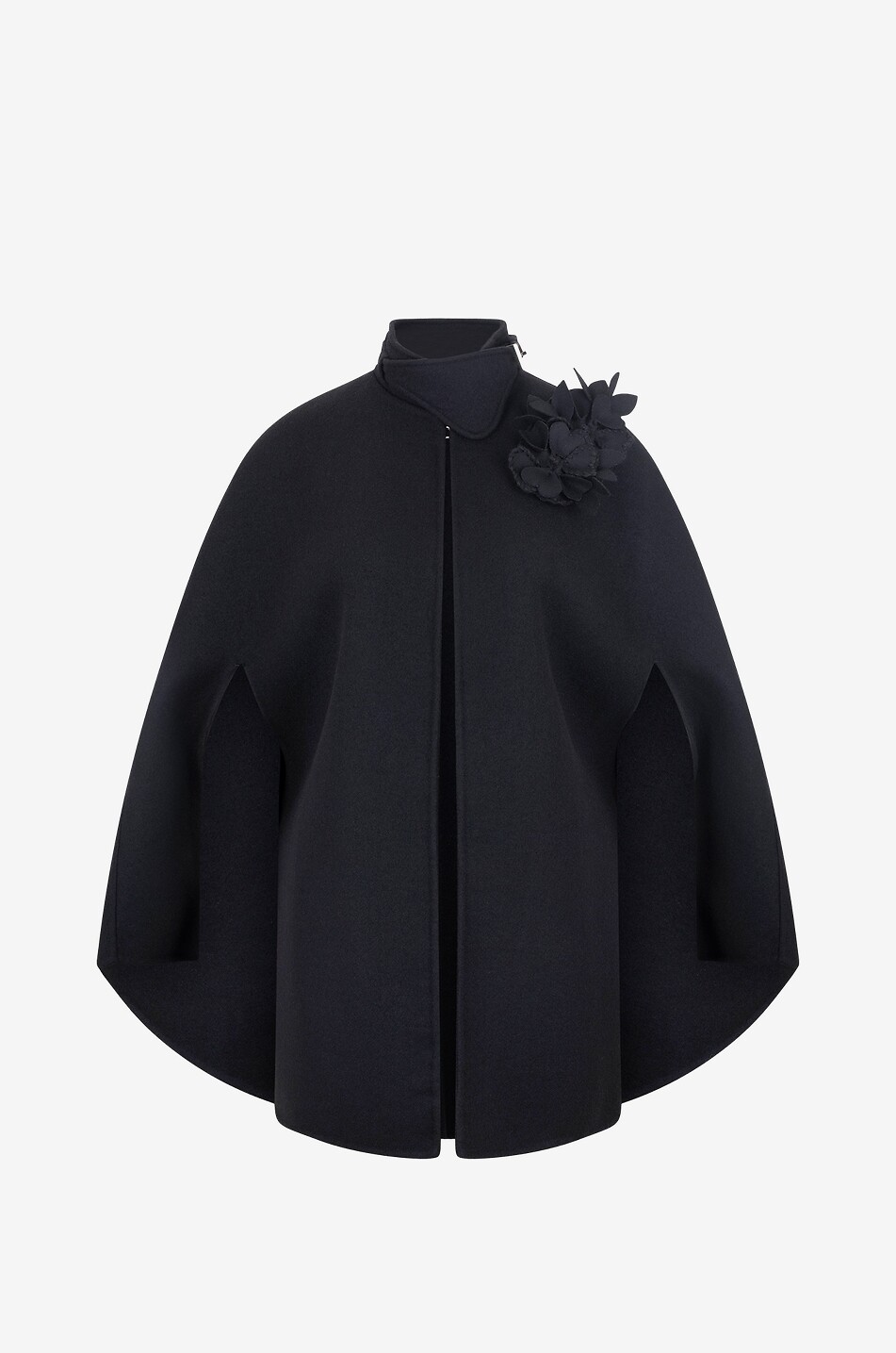 Virgin wool cape with flower brooch ERMANNO SCERVINO Bongenie