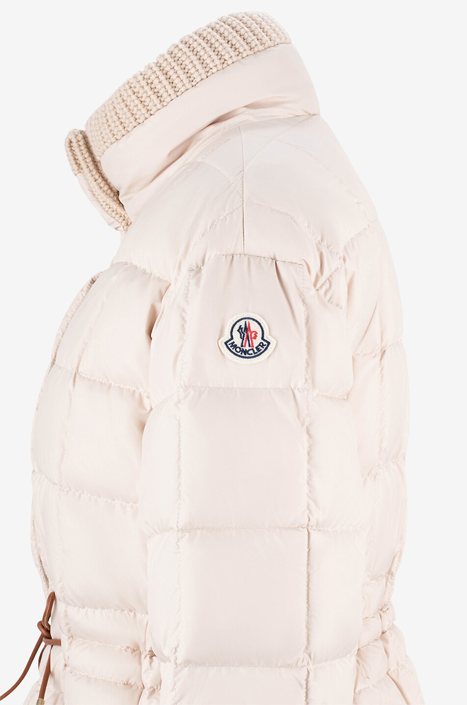 MONCLER Antigone nylon and knit short down jacket Women BEIGE 3