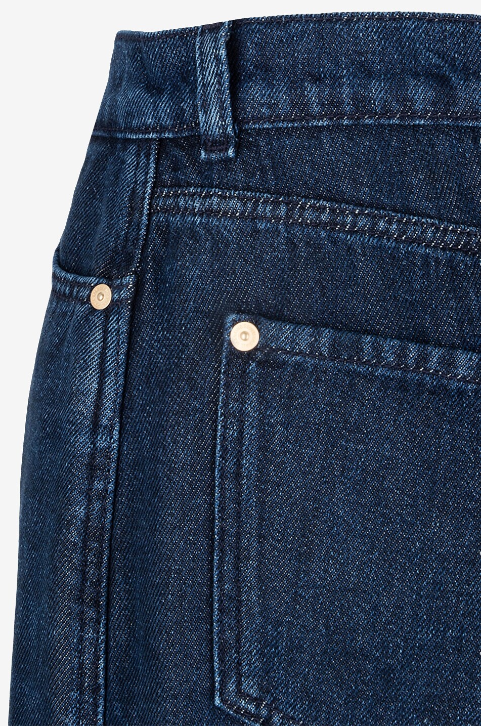 Gerader Jeans-Midirock Denim Lustre