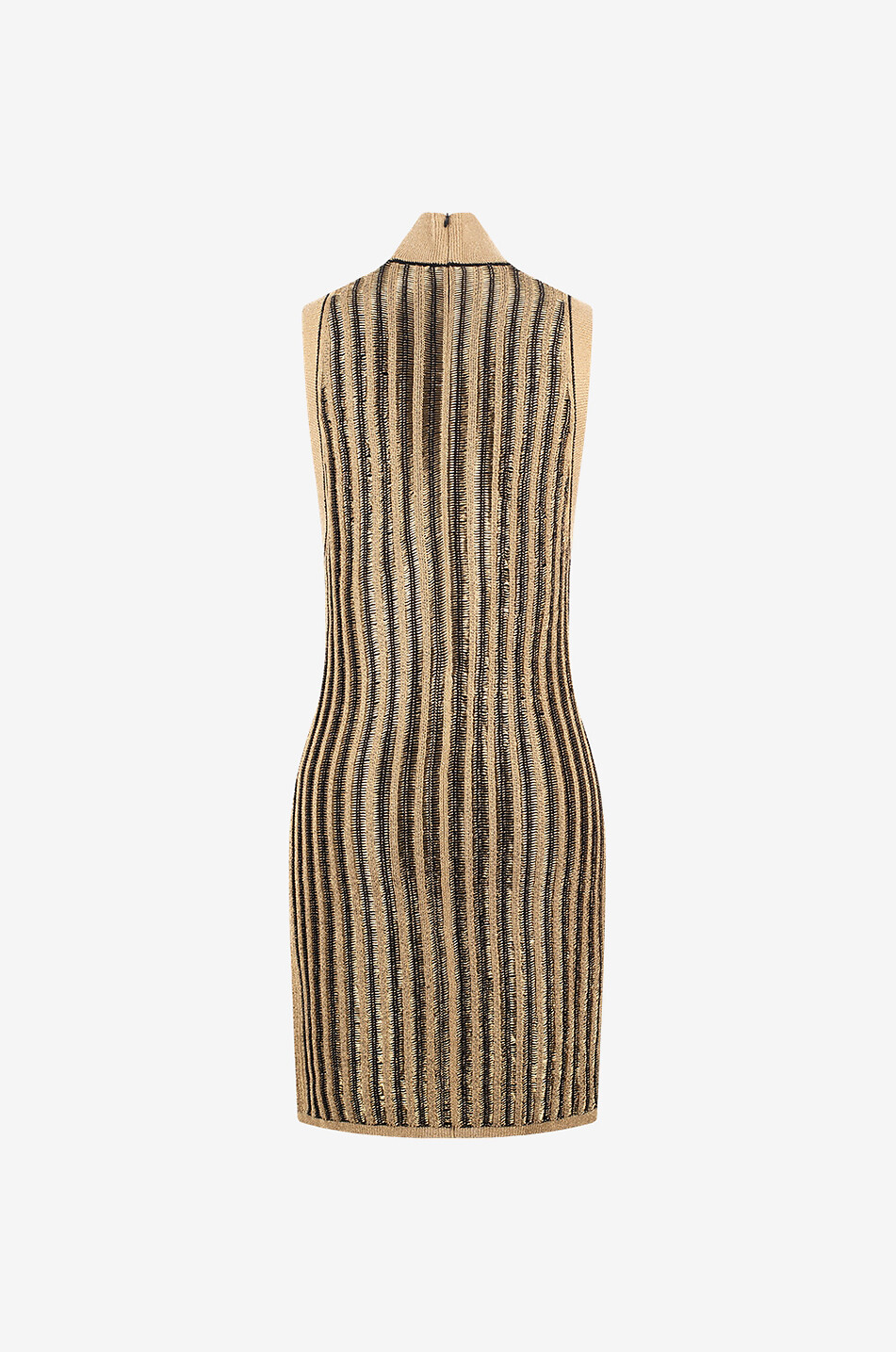 TOM FORD Ribbed Lurex knit mini sheath dress Women GOLDEN 2