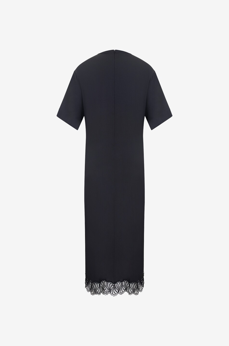 STELLA McCARTNEY Lace-embellished midi silk dress Women BLACK 2