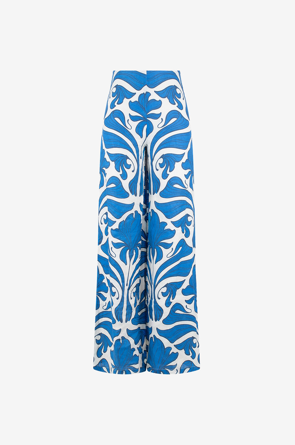 ANDRES OTALORA Agua Clara printed linen high-rise wide-leg trousers Women MULTI COLOURED 2