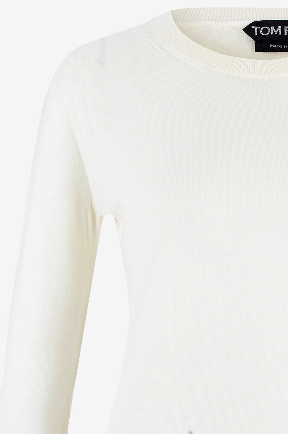 TOM FORD Fine-gauge crewneck merino wool jumper Women EGGSHELL 3