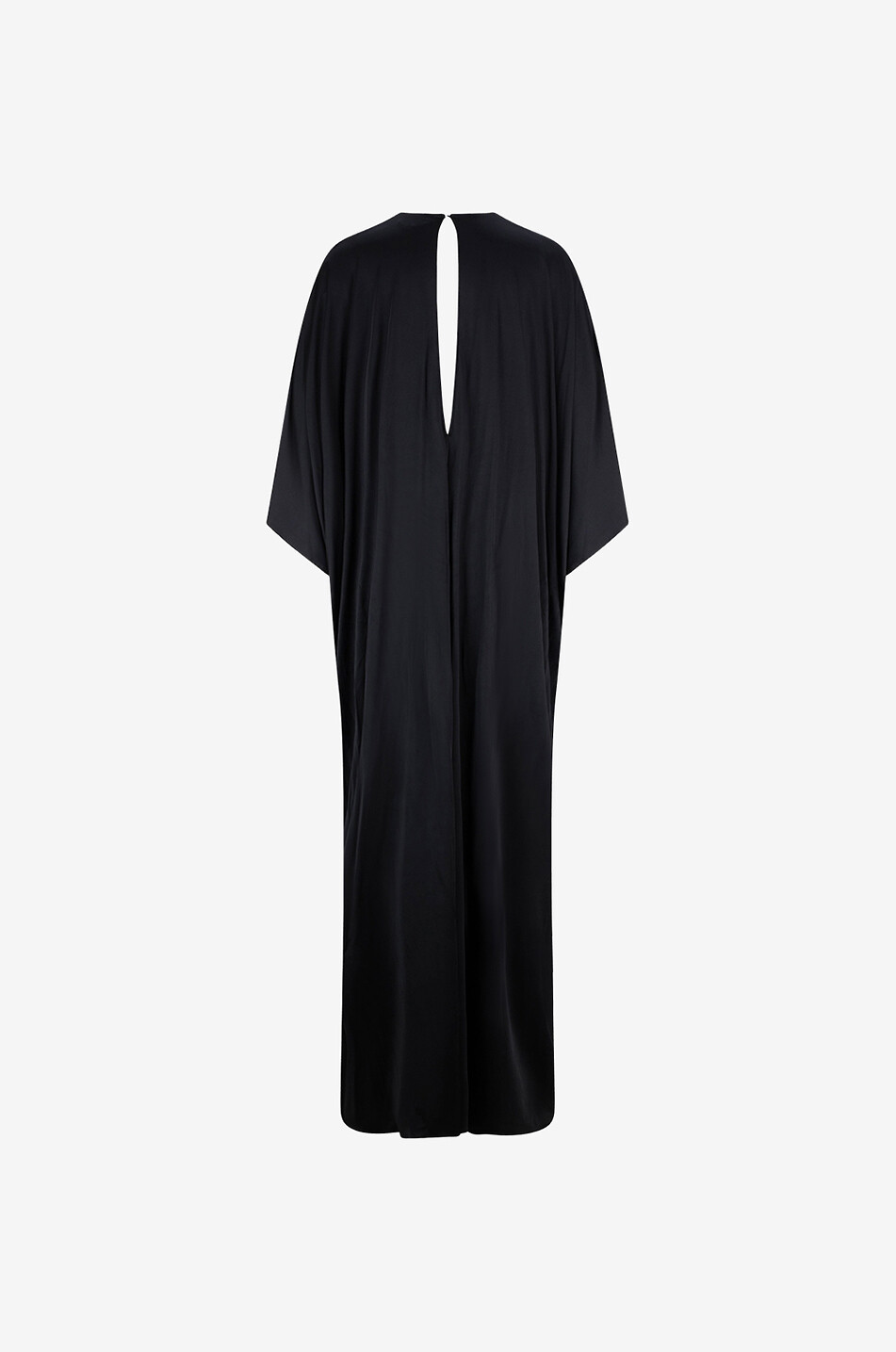 TOM FORD Satin jersey V-neck long caftan dress Women BLACK 2