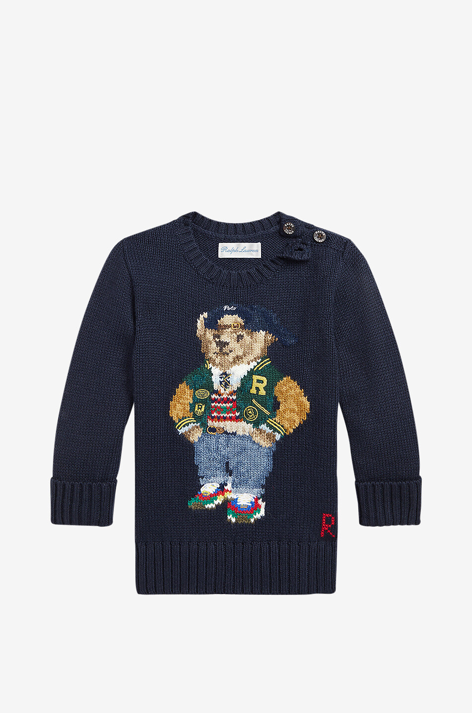 Back To School Polo Bear baby jumper