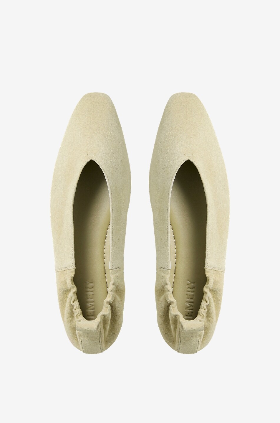 Ballerines en cuir nappa Brie