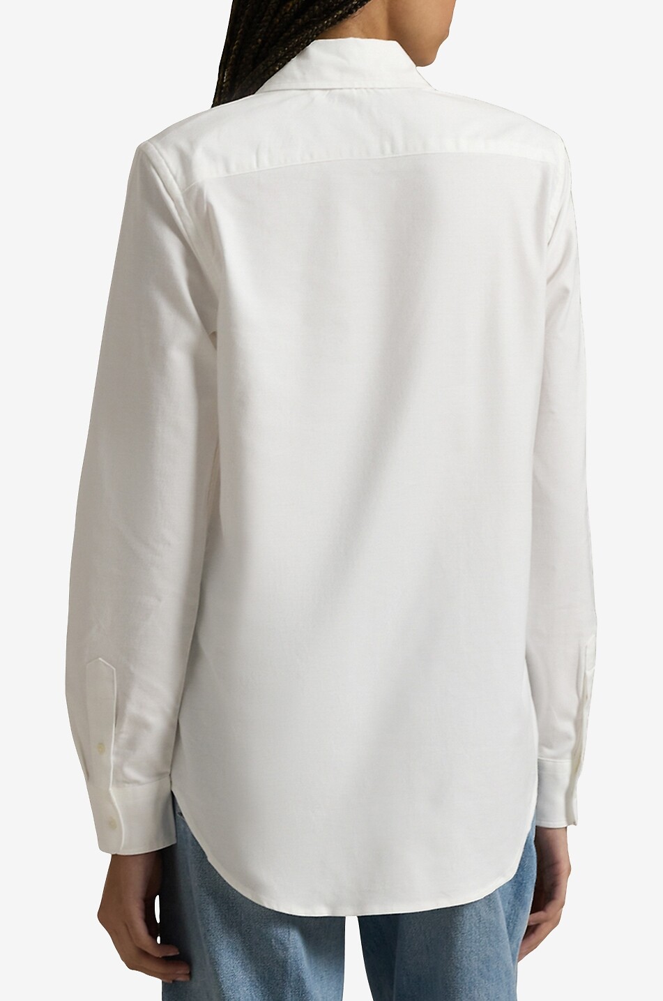 POLO RALPH LAUREN Pony Slim Fit cotton stretch shirt Women WHITE 3