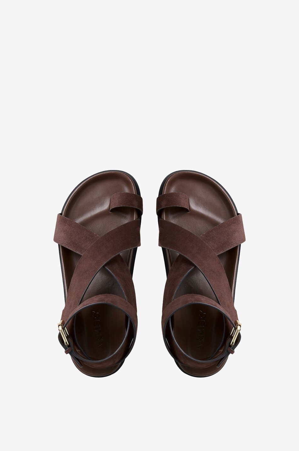 A.EMERY Flache Sandalen aus Leder Jalen Damen DUNKELBRAUN 4