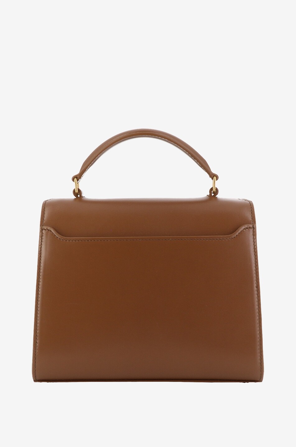 SAINT LAURENT PARIS Cassandra Mini smooth leather handbag Women BROWN 3