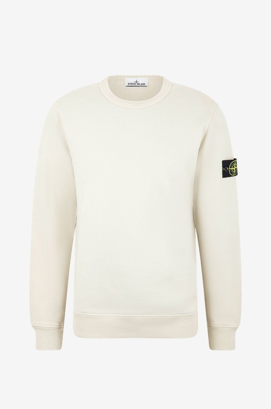 Stone island white crew neck sweatshirt online