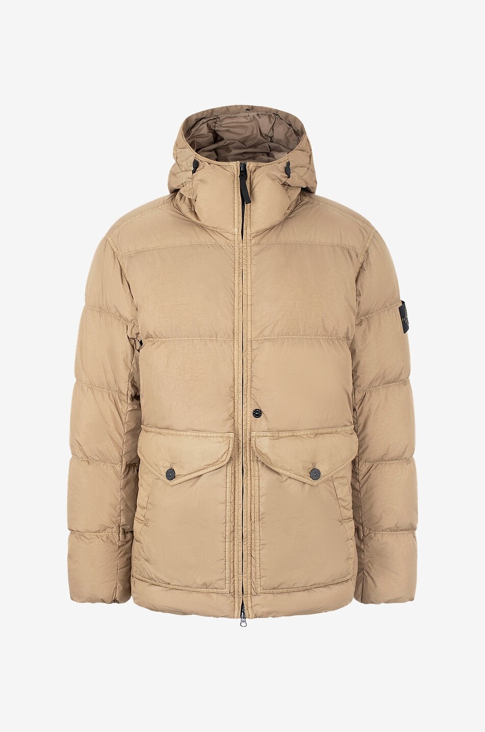 Daunenjacke mit Kapuze 40723 Garment Dyed Crinkle Reps R-NY Down
