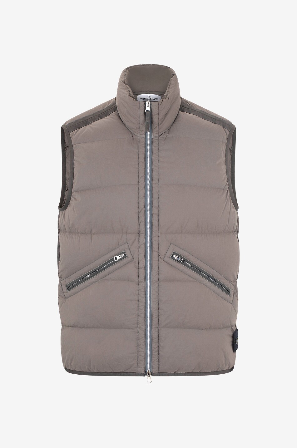 STONE ISLAND G0828 Seamless Tunnel Nylon Down-TC down vest Men LIGHT BROWN 1