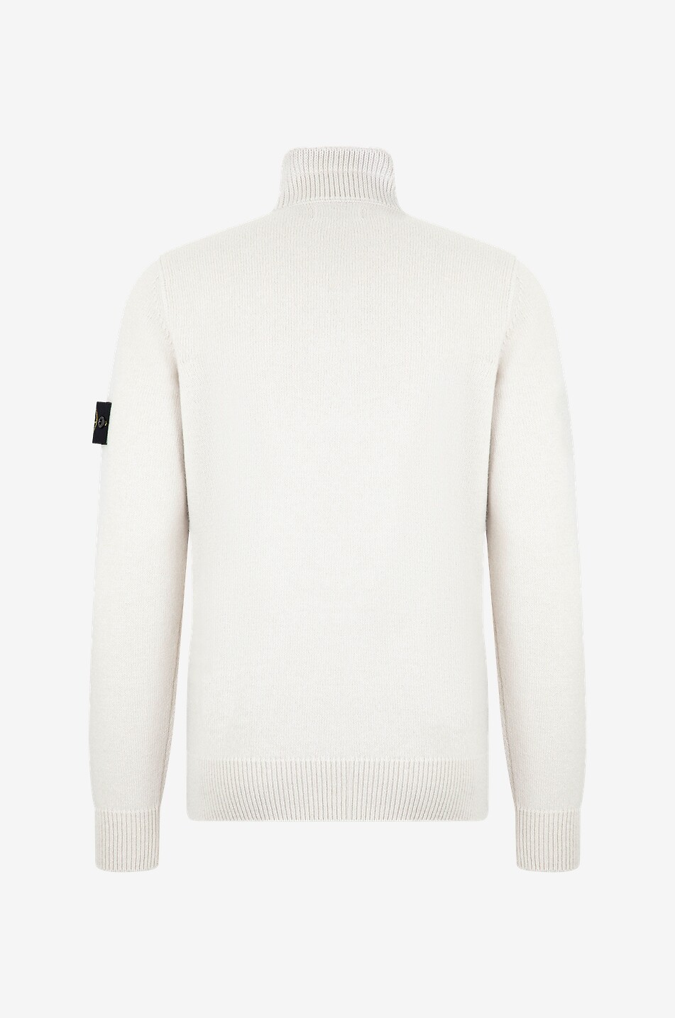 STONE ISLAND Pull à col montant boutonné en laine 540A3 Homme BLANC CASSE 2