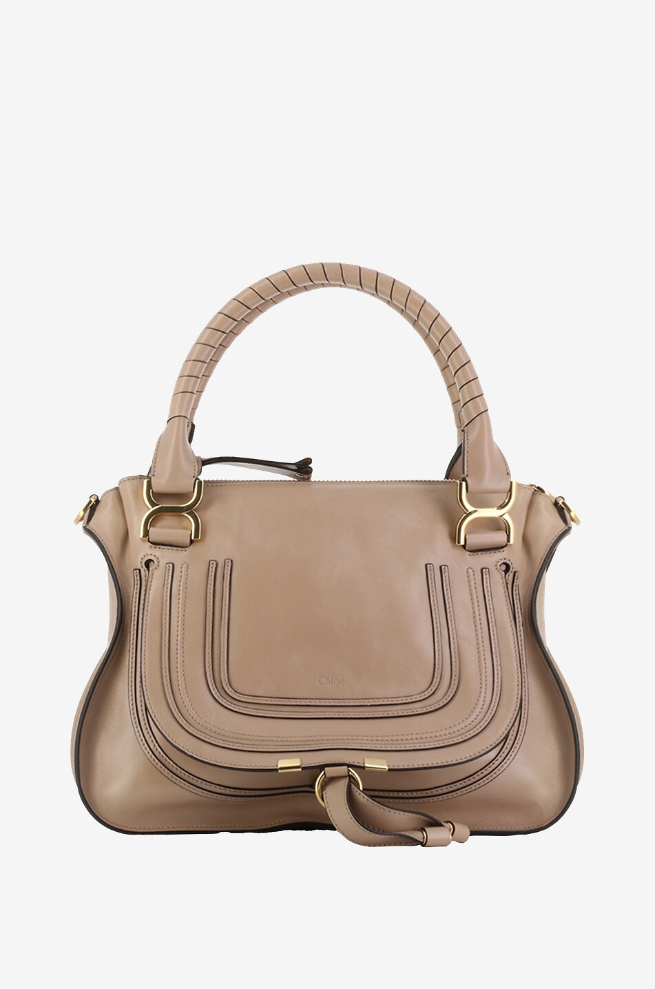 Hand- und Schultertasche aus glänzendem Leder Marcie