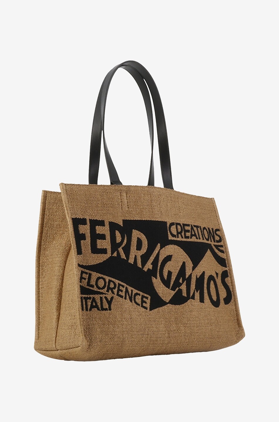 SALVATORE FERRAGAMO Shopper aus Jacquard Logo Medium Damen BRAUN 5