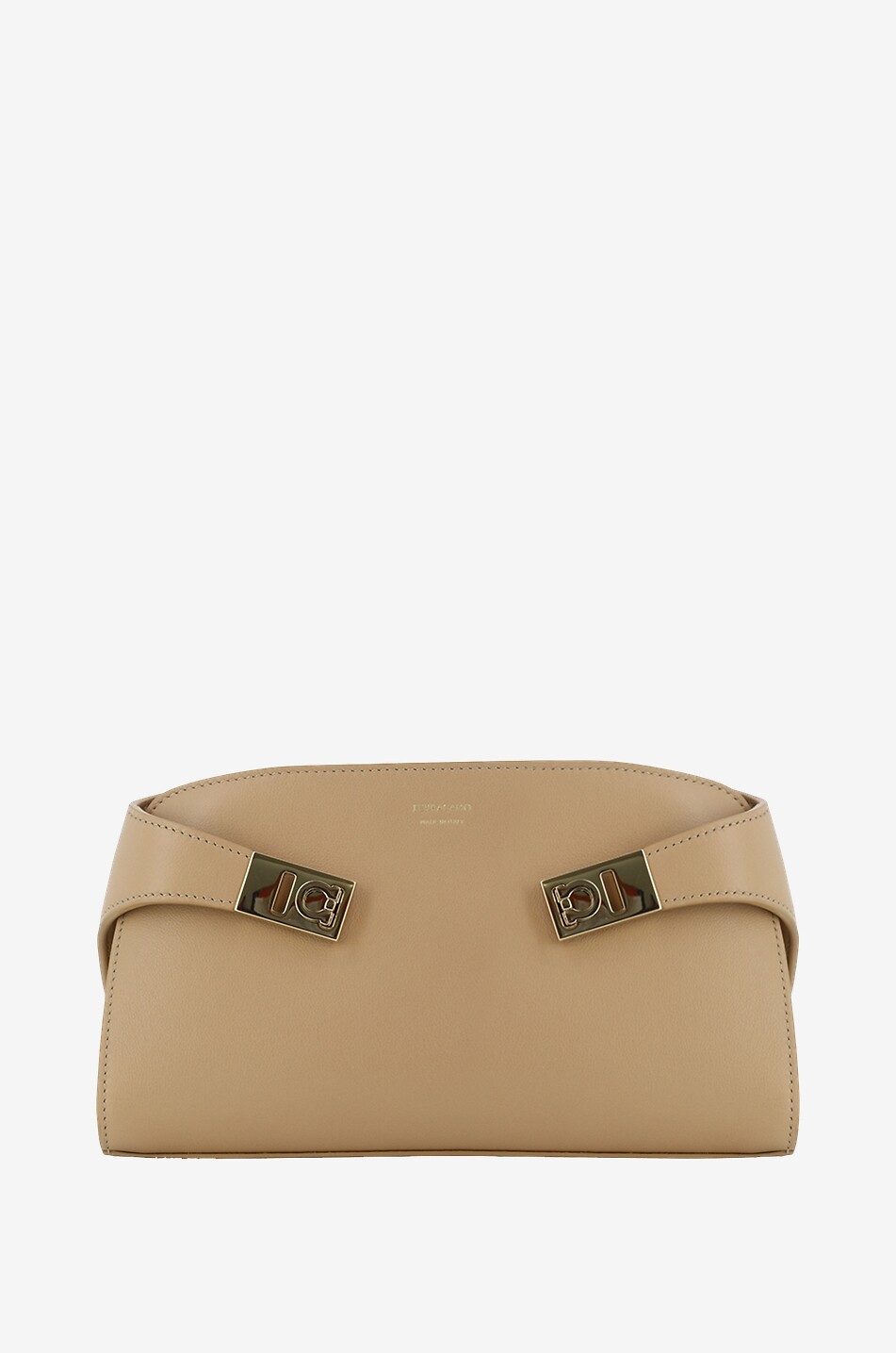 SALVATORE FERRAGAMO Mini sac porté croisé en cuir lisse Hug Femme CAMEL 1