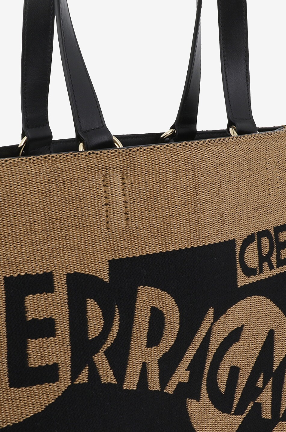 SALVATORE FERRAGAMO Shopper aus Jacquard Logo Medium Damen BRAUN 6