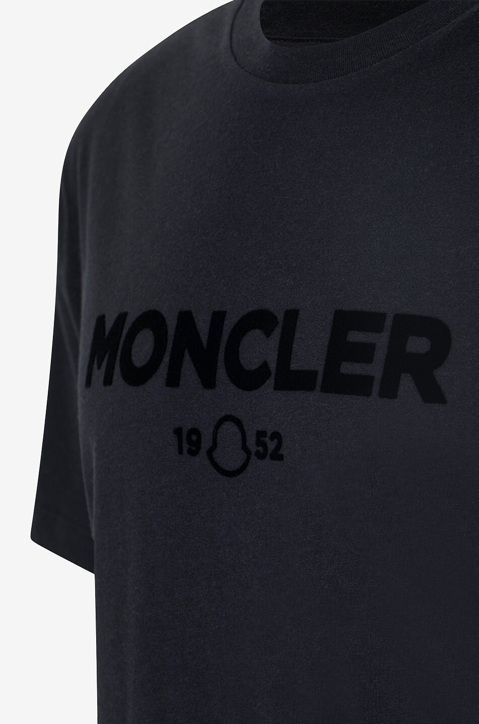 MONCLER Kurzarm-T-Shirt aus Baumwolle und Kaschmir MONCLER 1952 Herren SCHWARZ 3