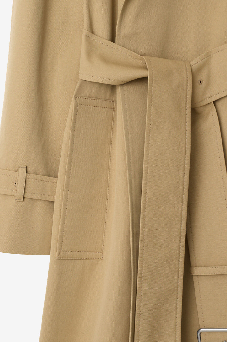 BURBERRY Langer Baumwollgabardine-Trenchcoat mit abnehmbarem Check-Kragen Damen BEIGE 8