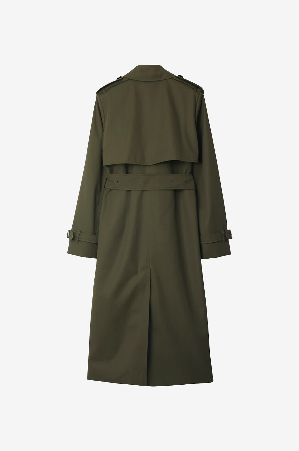 BURBERRY Langer Trenchcoat aus Baumwollmix-Gabardine Damen DUNKLES KHAKI 8