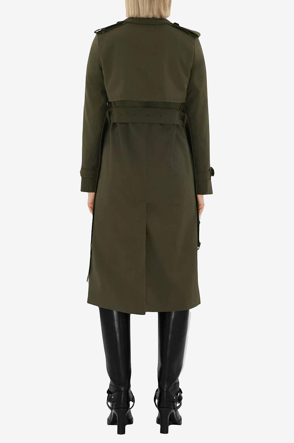 Long cotton blend gabardine trench coat BURBERRY Bongenie