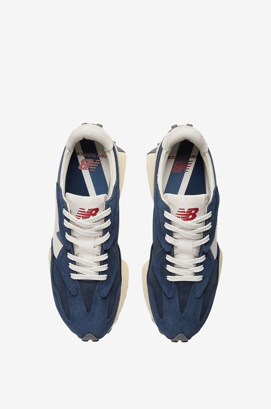 NEW BALANCE Baskets basses à lacets en daim 327 Homme BLEU FONCE 5