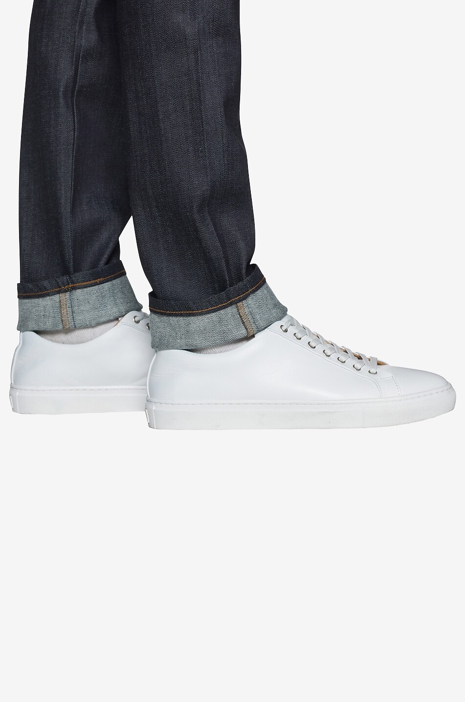 NAKED & FAMOUS DENIM Jean slim brut en coton et cachemire Super Guy Homme BLEU FONCE 7
