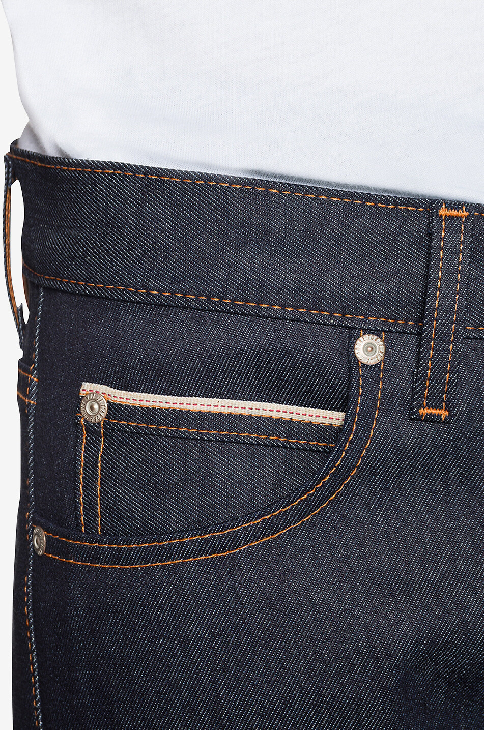 NAKED & FAMOUS DENIM Slim Jeans aus Baumwolle Super Guy Herren DUNKELBLAU 5