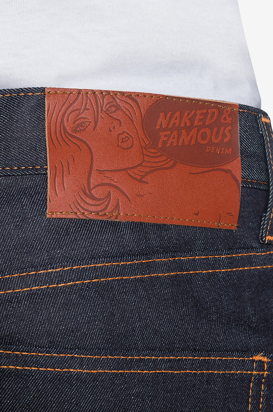 NAKED & FAMOUS DENIM Slim Jeans aus Baumwolle Super Guy Herren DUNKELBLAU 6