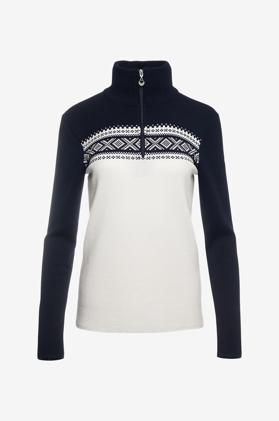 Dalestølen half-zip stand-up collar jacquard jumper