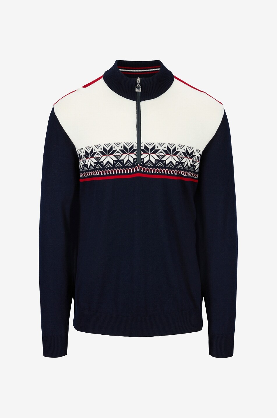 Pull jacquard à col montant zippé Liberg Masc