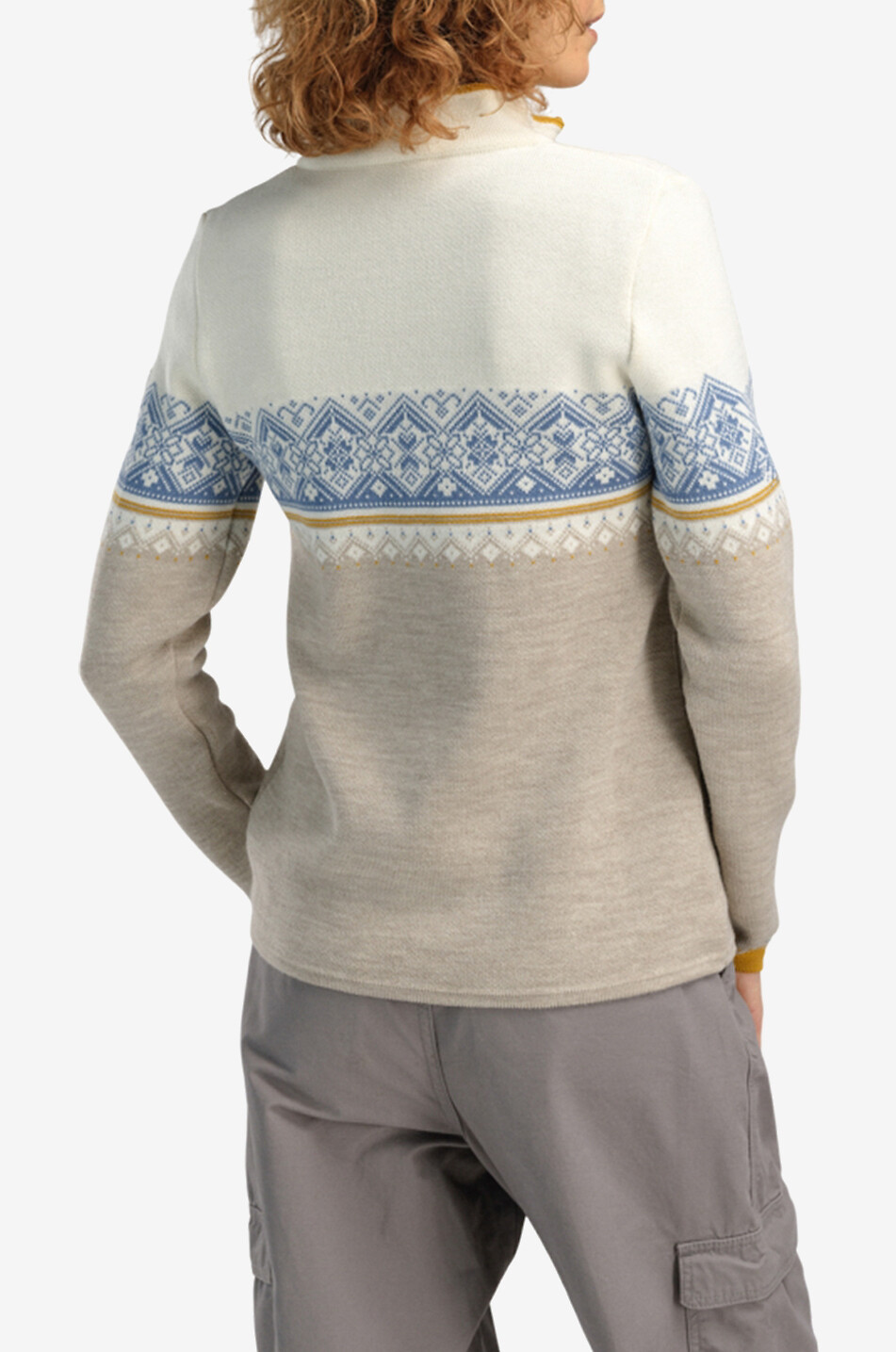 DALE OF NORWAY Moritz jacquard merino wool jumper Women EGGSHELL 5