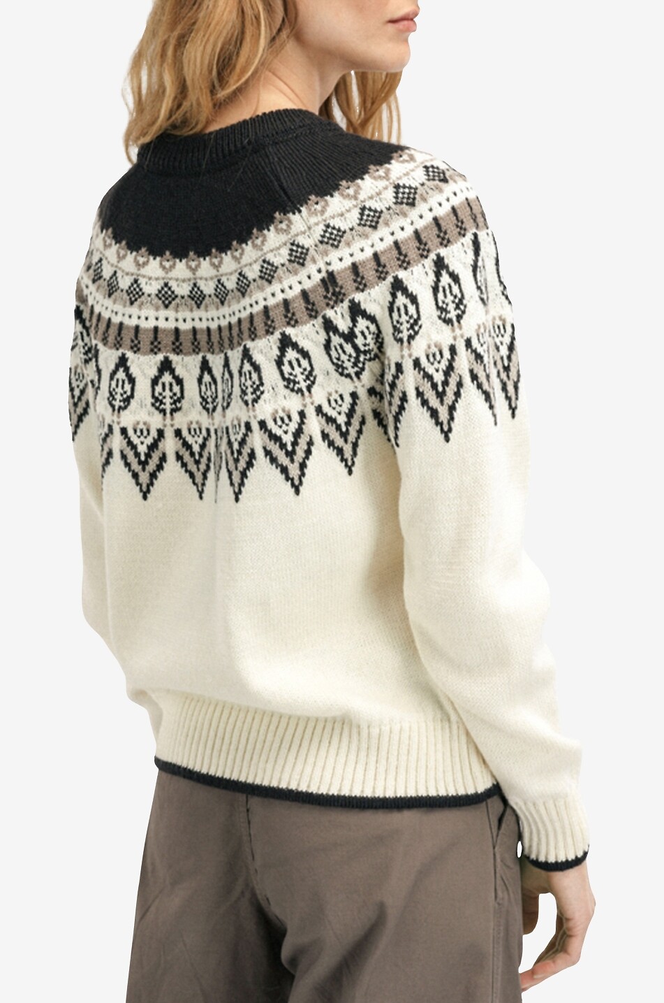 Pull jacquard en laine Sula