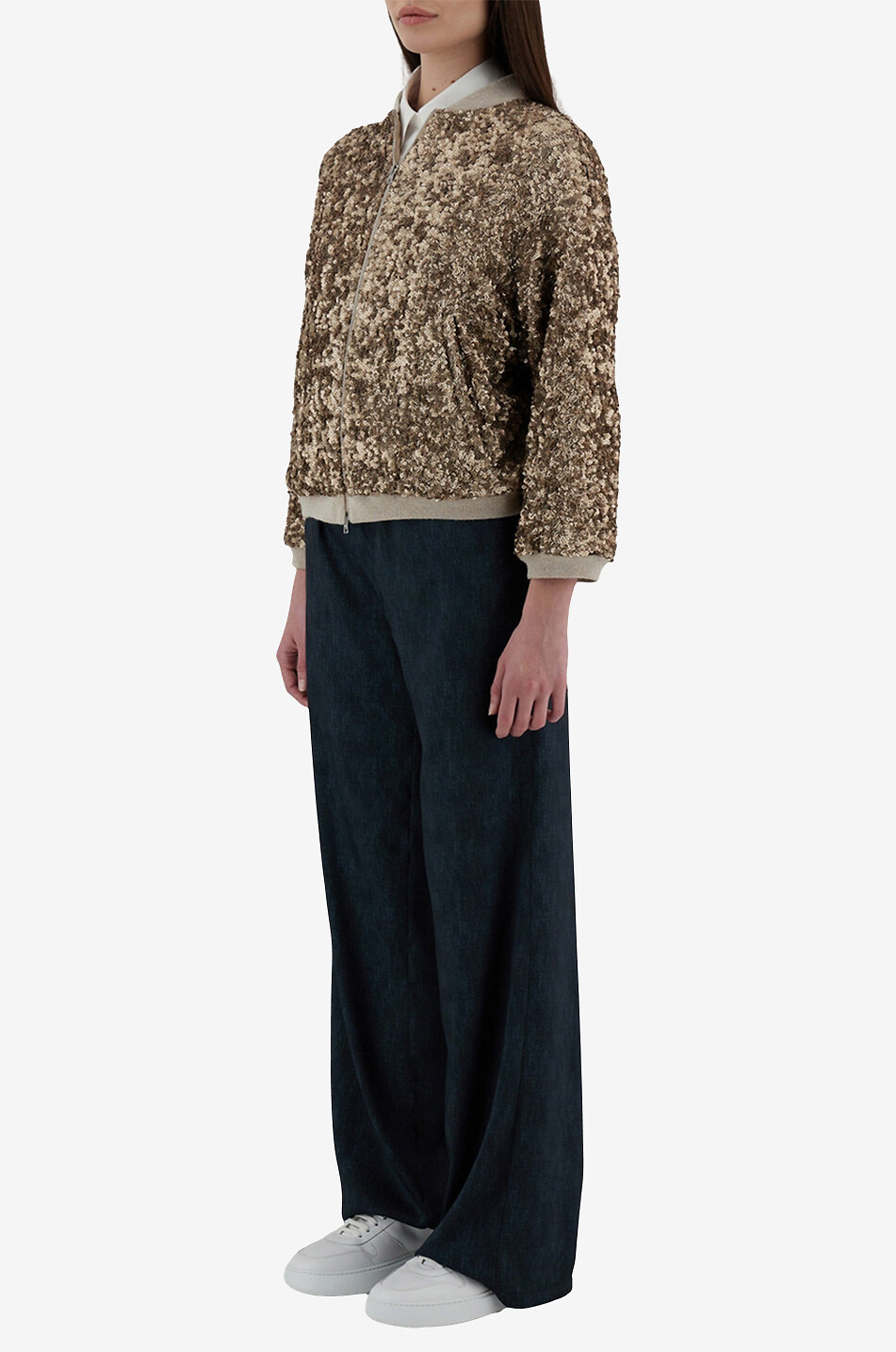 College-Jacke mit Pailletten