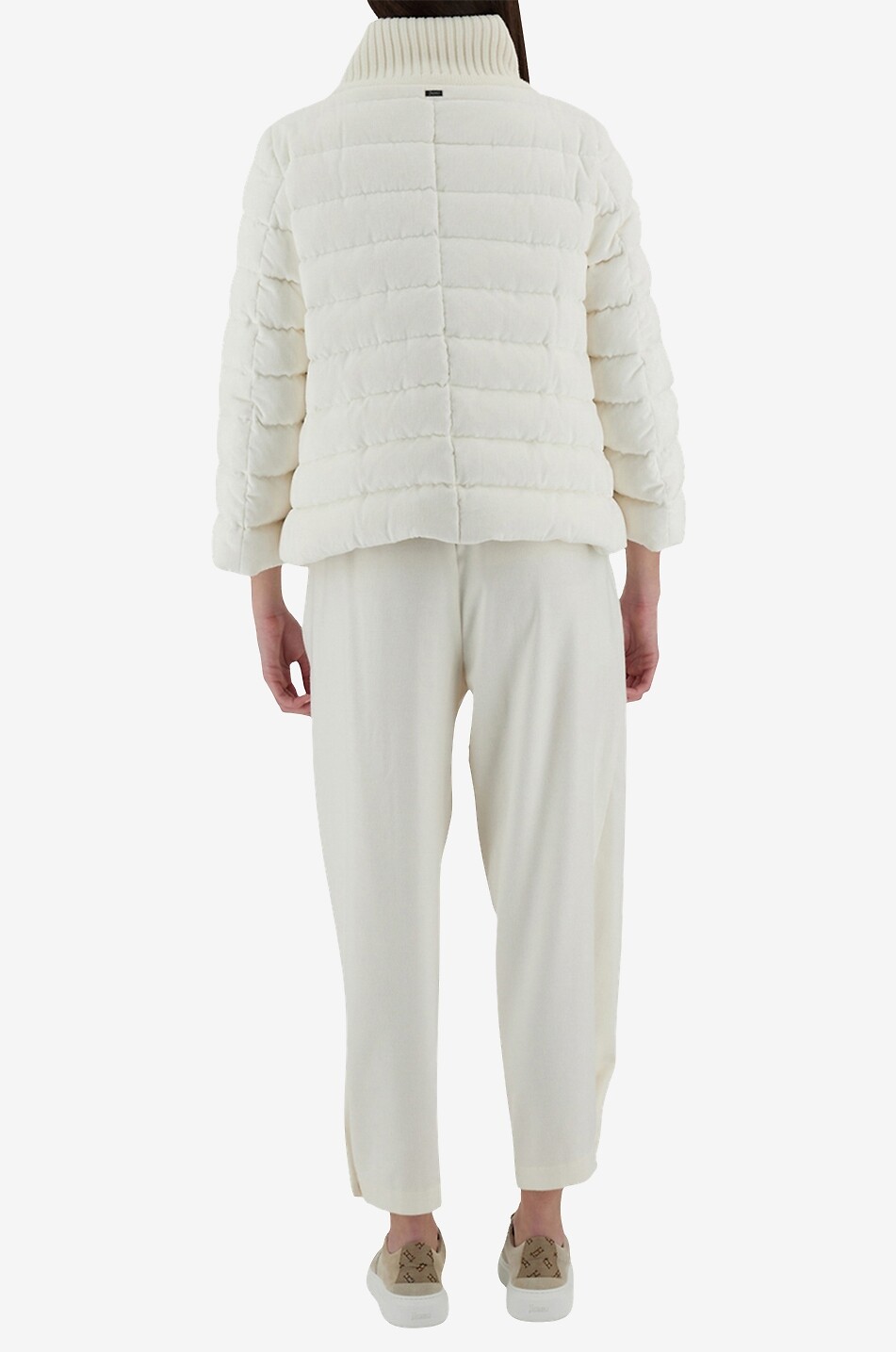 Cape-Daunenjacke aus Samt Resort Dusty
