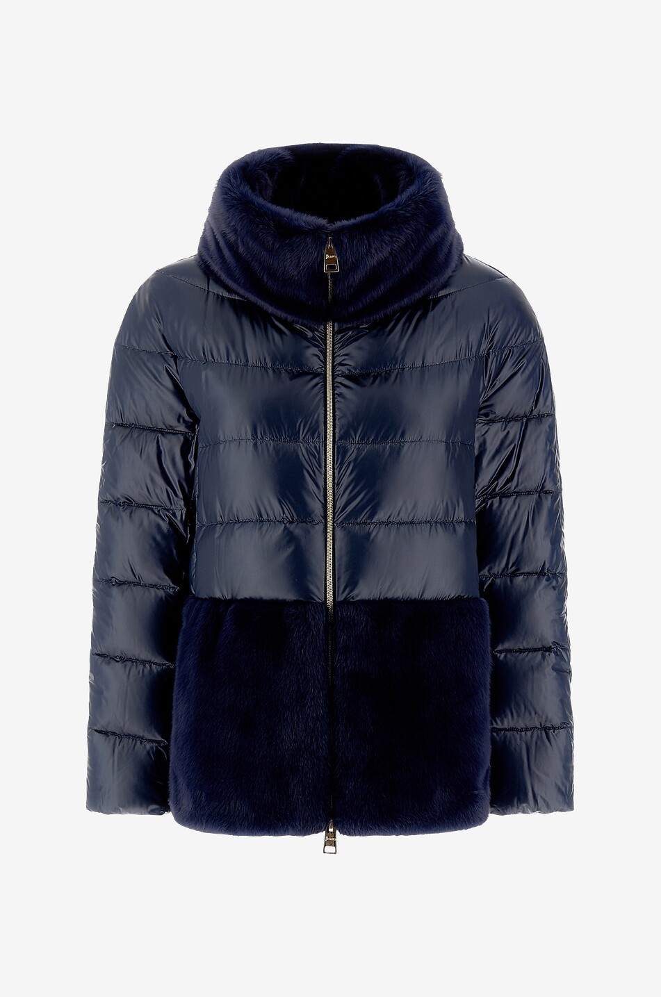 Doudoune courte Ultra-Light & Faux Fur