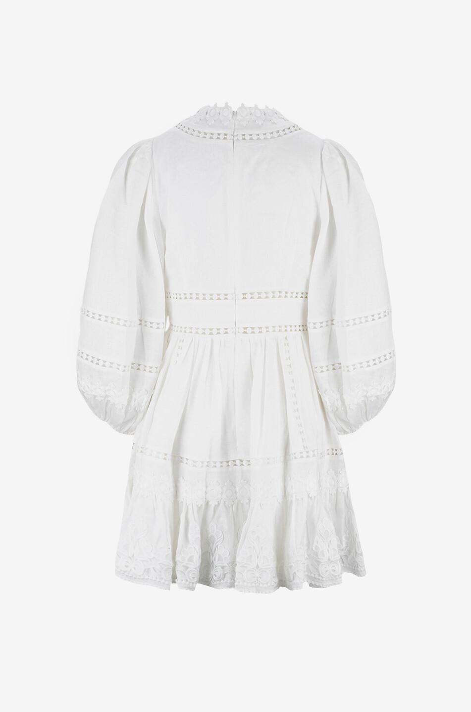 Mini robe en lin et dentelle Pop Trimmed
