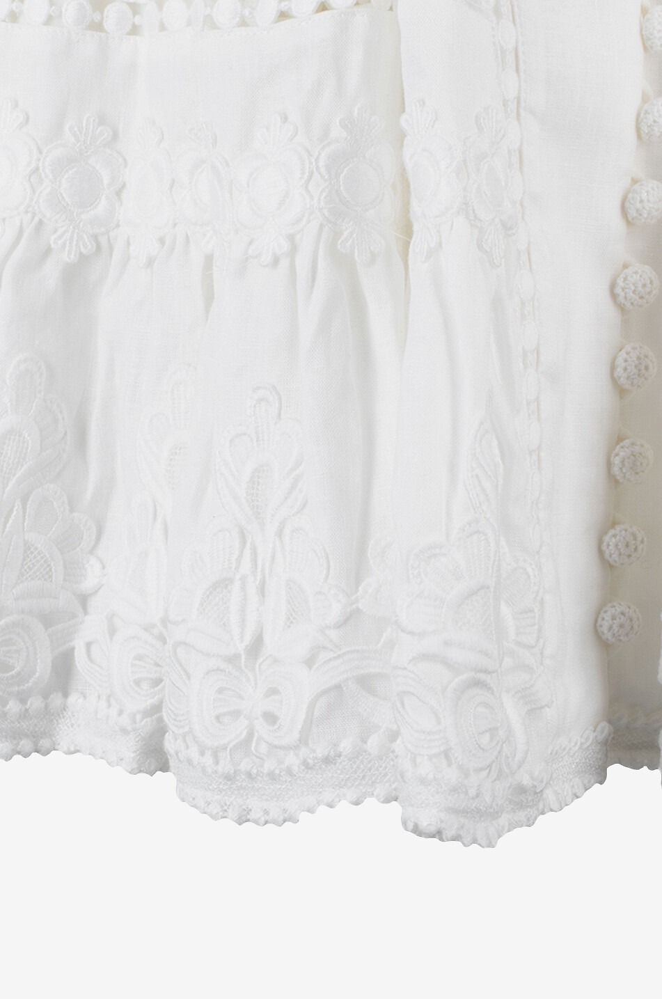 Mini robe en lin et dentelle Pop Trimmed
