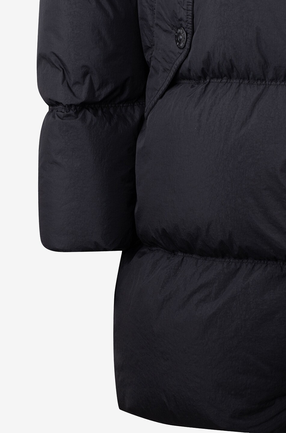 STONE ISLAND 70123 Garment Dyed Crinkle Reps R-NY Down long hooded puffer jacket Men BLACK 3