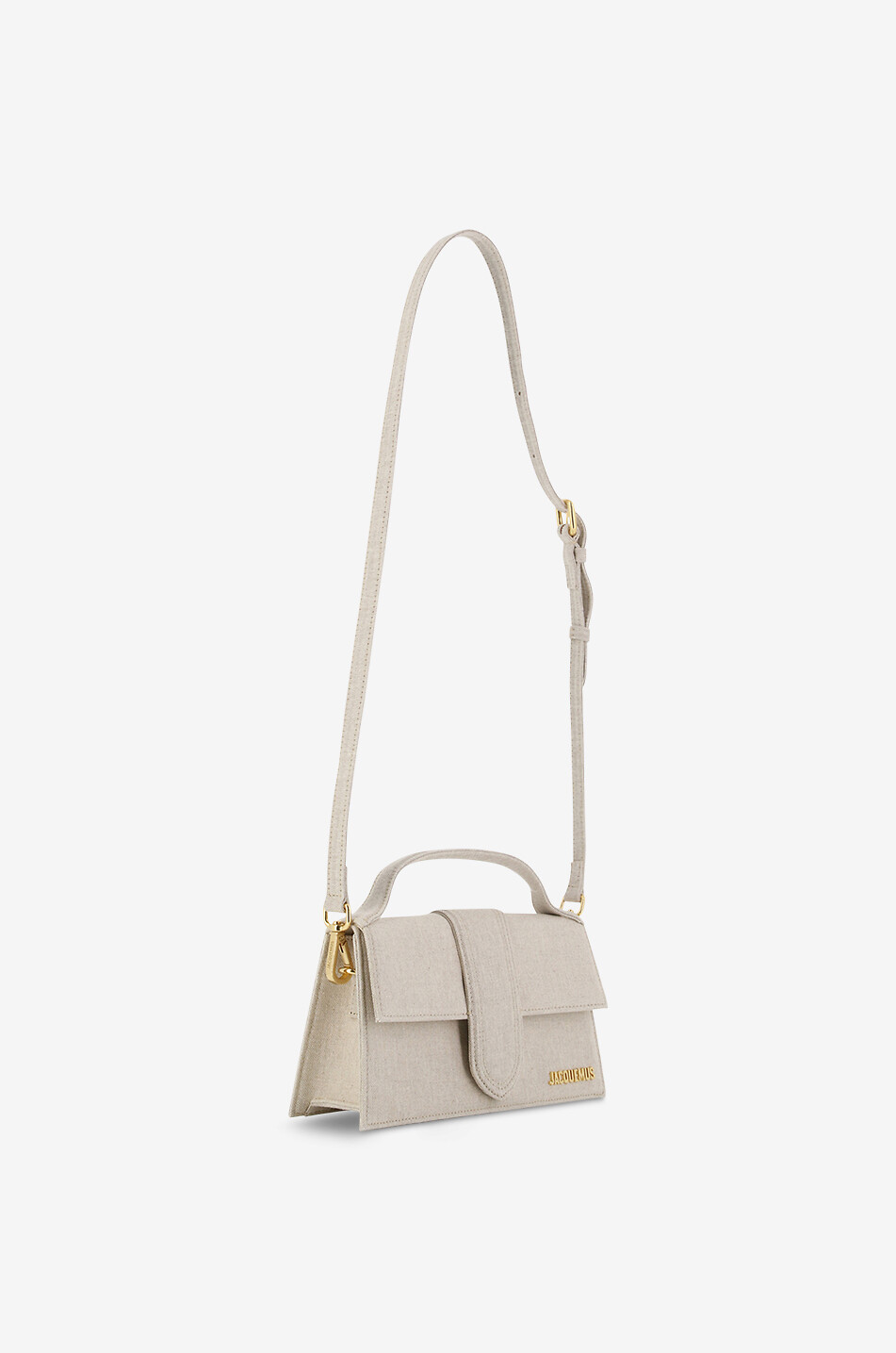 JACQUEMUS Le Grand Bambino linen canvas handbag Women LIGHT GREY 2