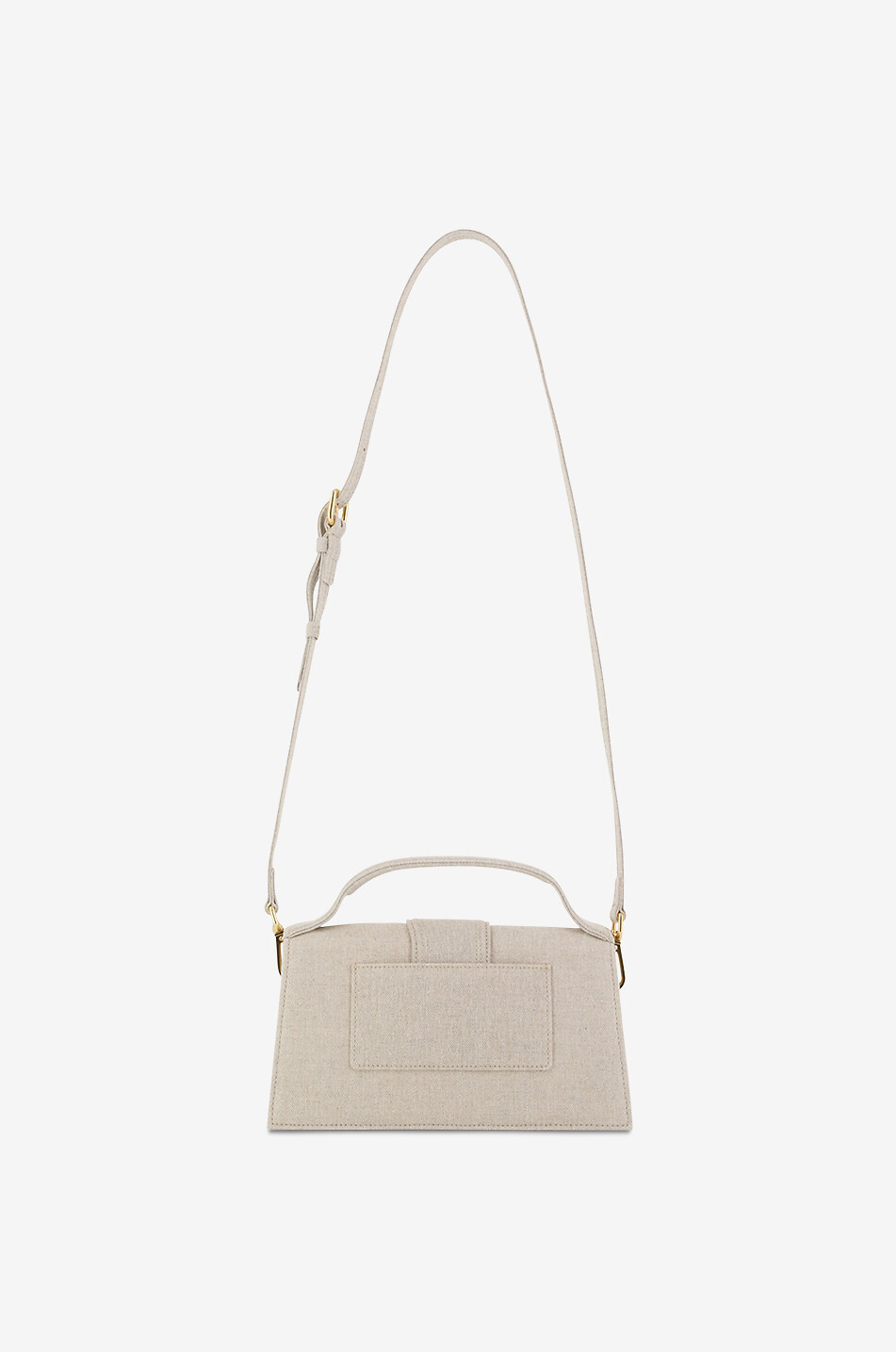 JACQUEMUS Le Grand Bambino linen canvas handbag Women LIGHT GREY 3